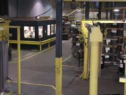 Interior view of manufacturing space at Superior Industrial Coating in Racine, Wisconsin.