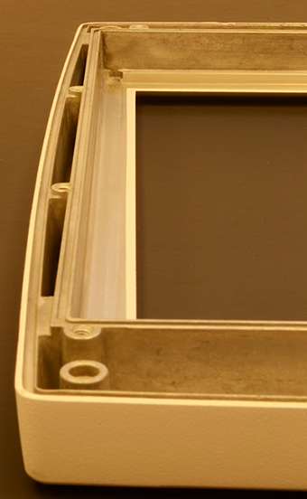 Showing the result of precision masking work that allows the coating to only go where it's wanted.