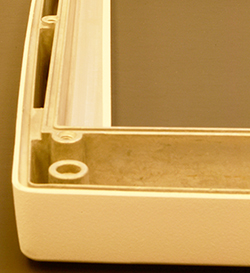 precision masked part that has been powder coated