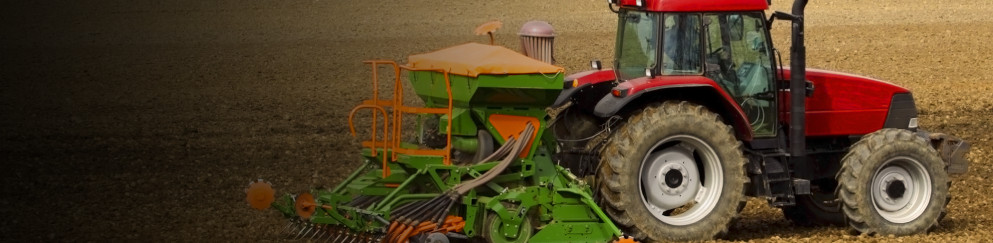 tractor with many coated parts